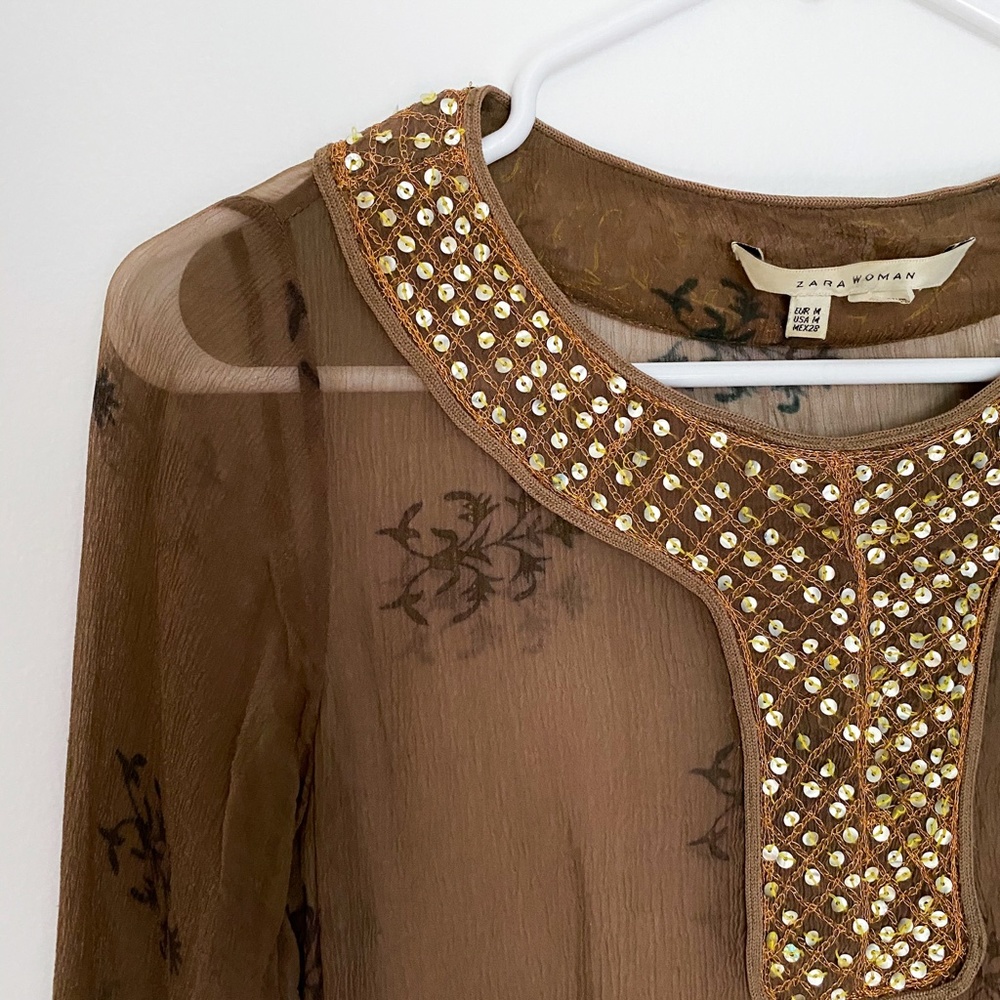 Zara Sequined Bohemian Tunic